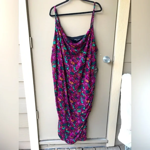 Ava & Viv Dresses | Ava & Viv Black Floral Spaghetti Strap Dress Sz 4x | Color: Black | Size: 4x | Tracycollins722's Closet